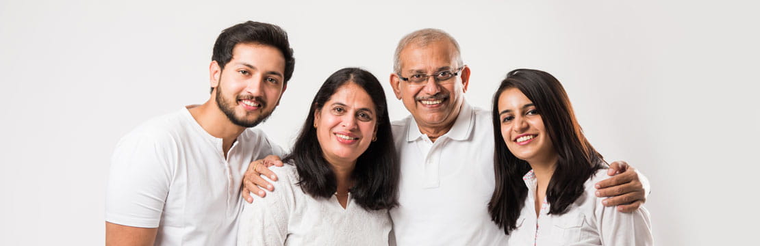 A happy Indian family.